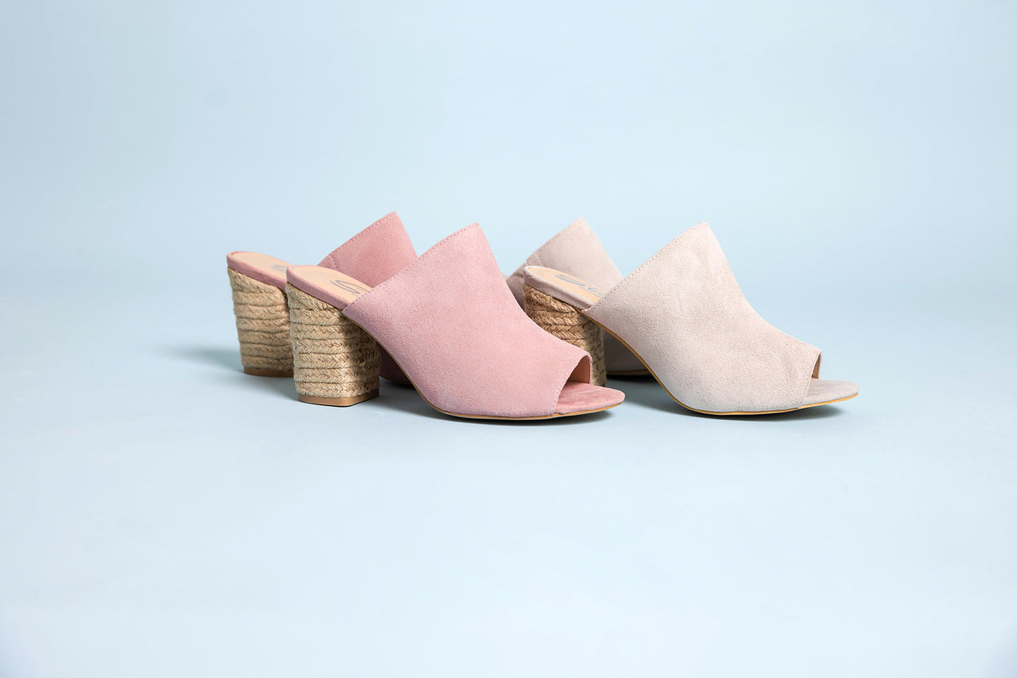 Sbicca Helena Heeled Sandal in Blush Suede