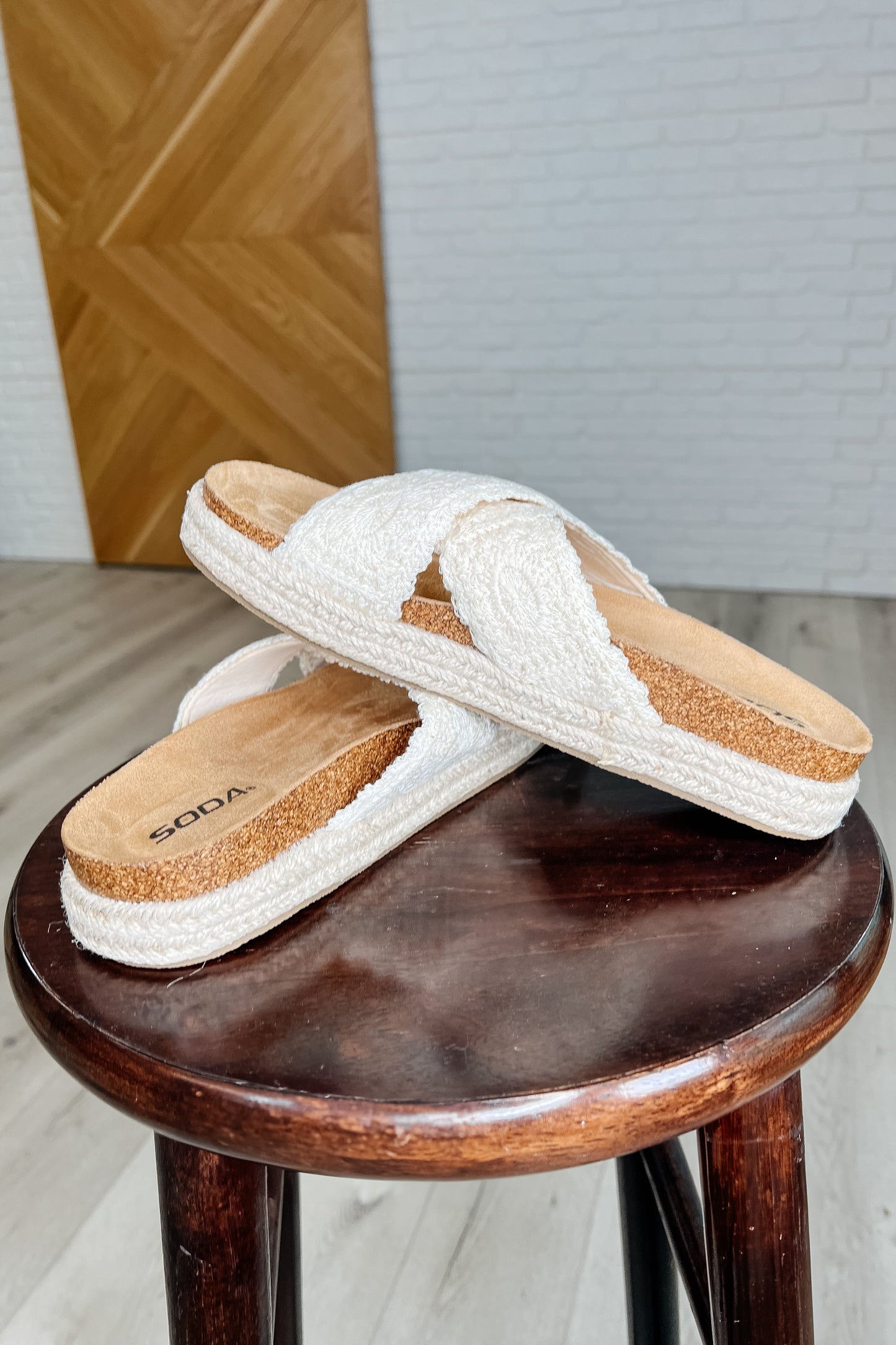 SODA Shoreline Stride Sandals in Sadina Beige
