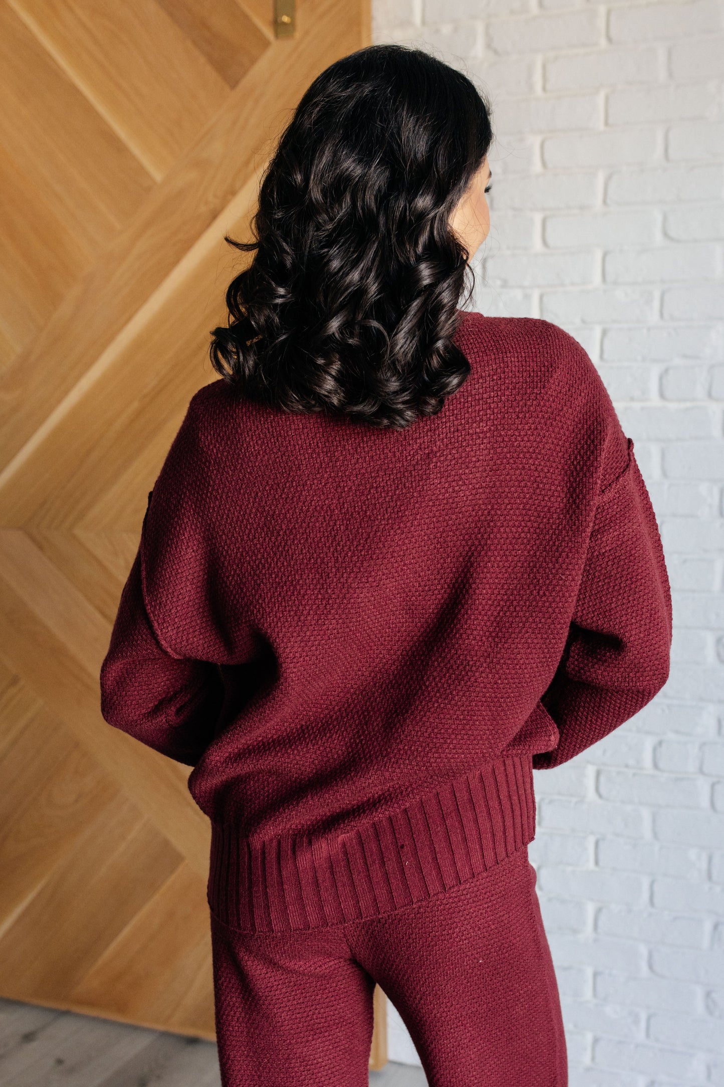 Rae Mode Simple Solution Knit Set in Wine