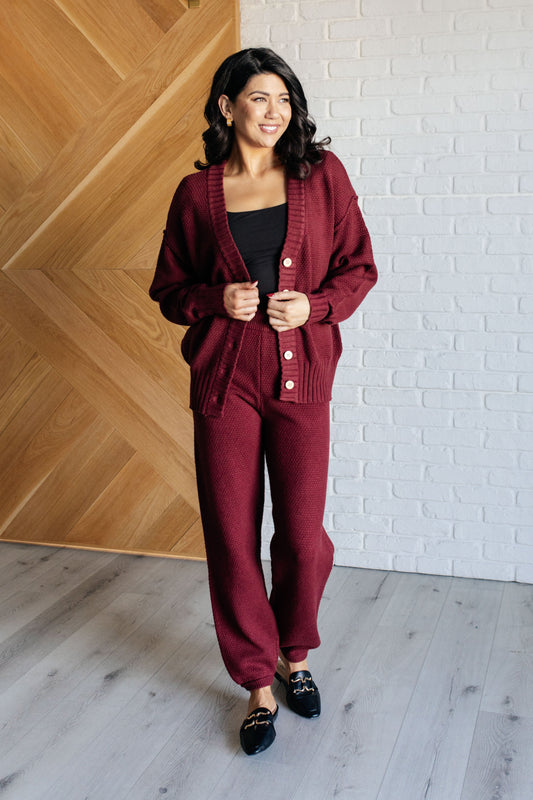 Rae Mode Simple Solution Knit Set in Wine