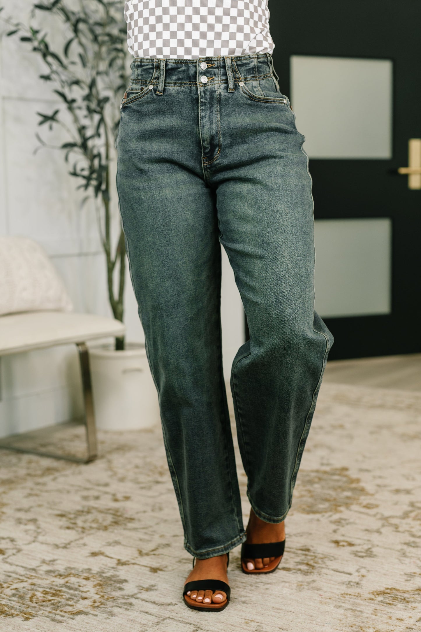 Teressa Judy Blue High Waist Marlow Jean with Hollywood Waist