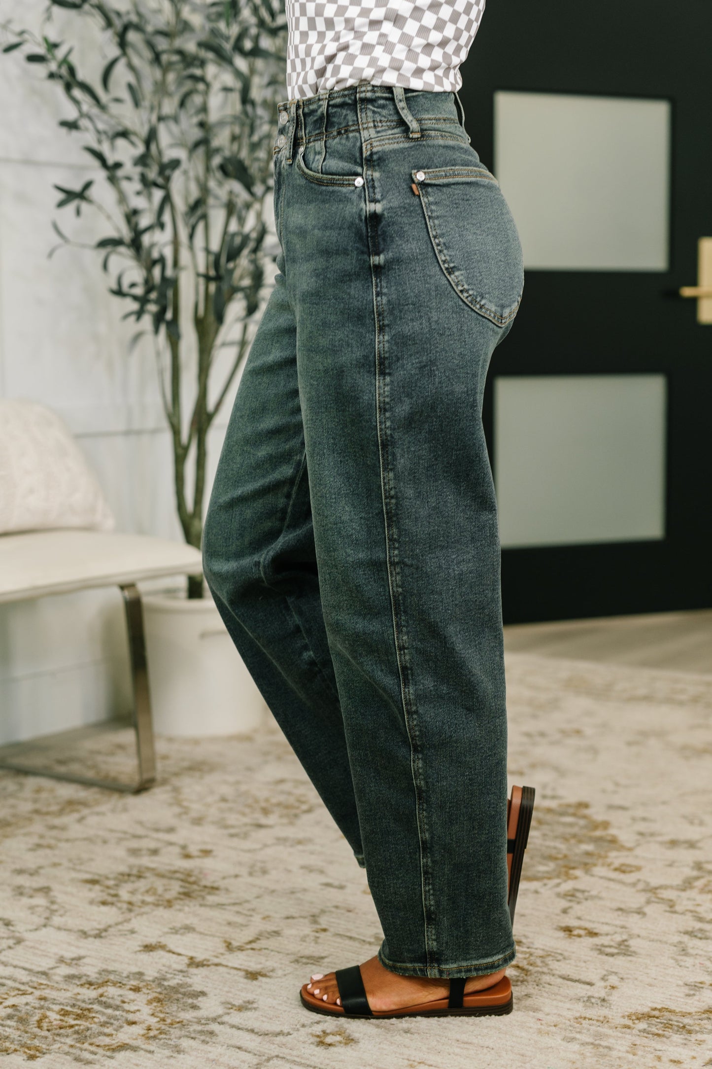 Teressa Judy Blue High Waist Marlow Jean with Hollywood Waist