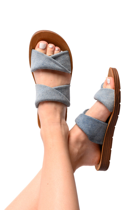 Corkys With a Twist Sandal in Denim