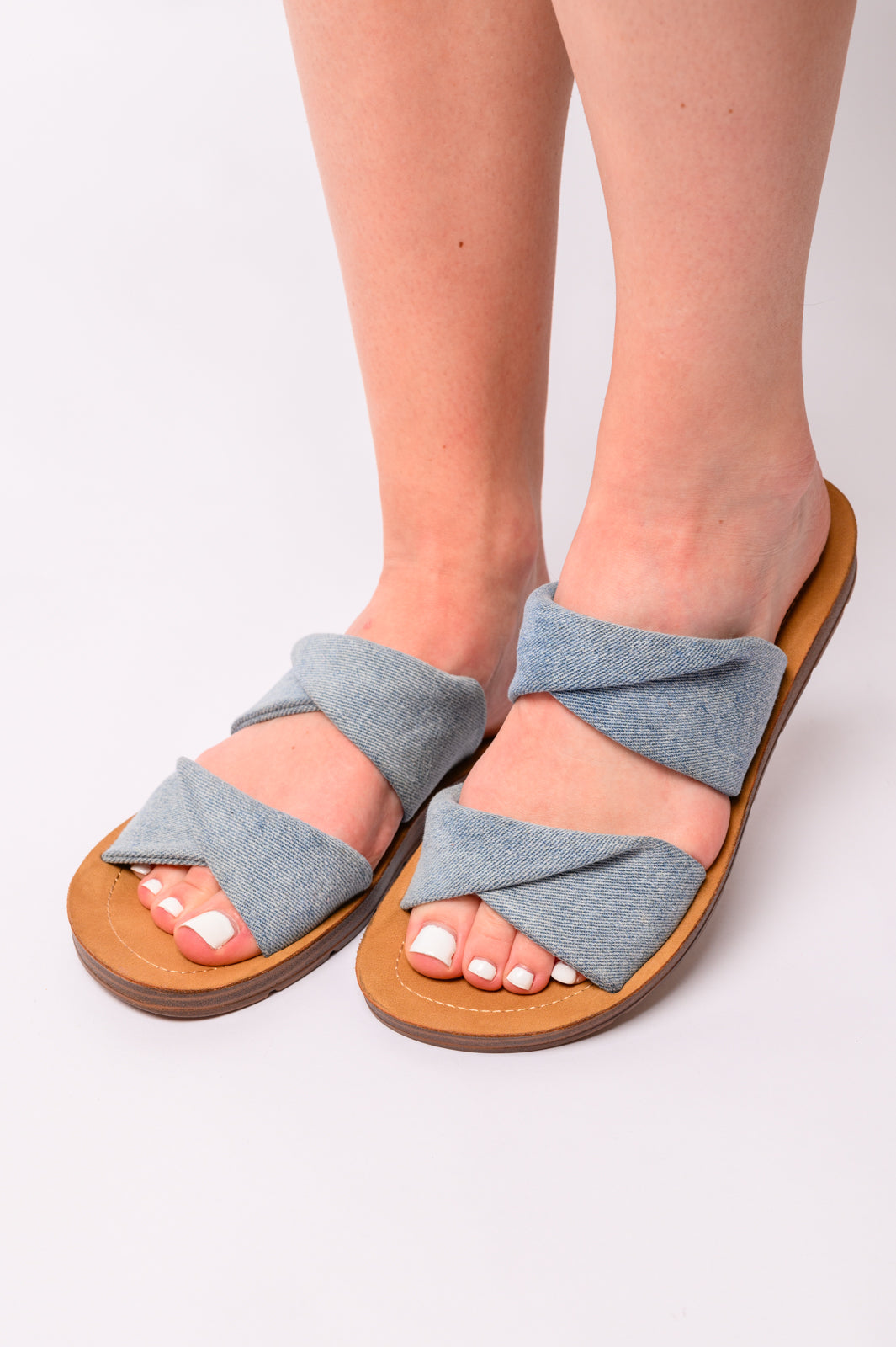 Corkys With a Twist Sandal in Denim