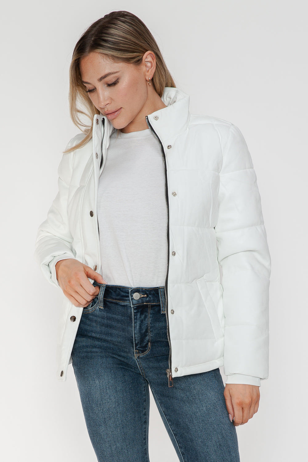 YMI Turtleneck Lightweight Puffer Jacket