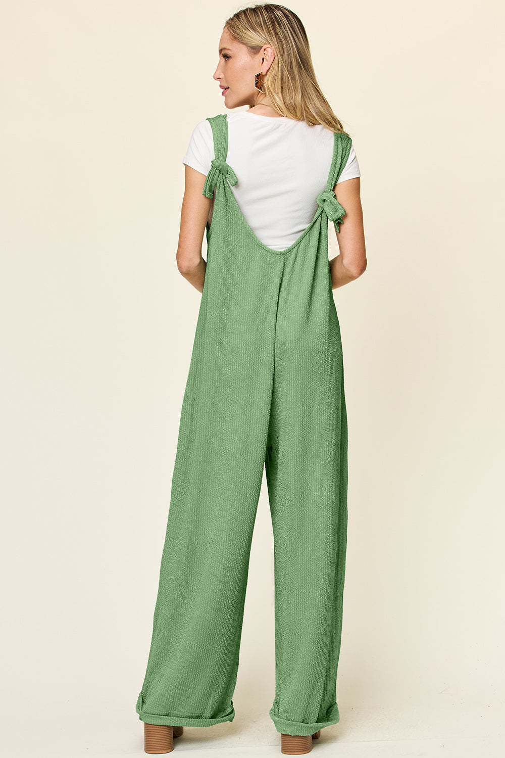 She’s the Vibe Textured Wide Leg Jumpsuit