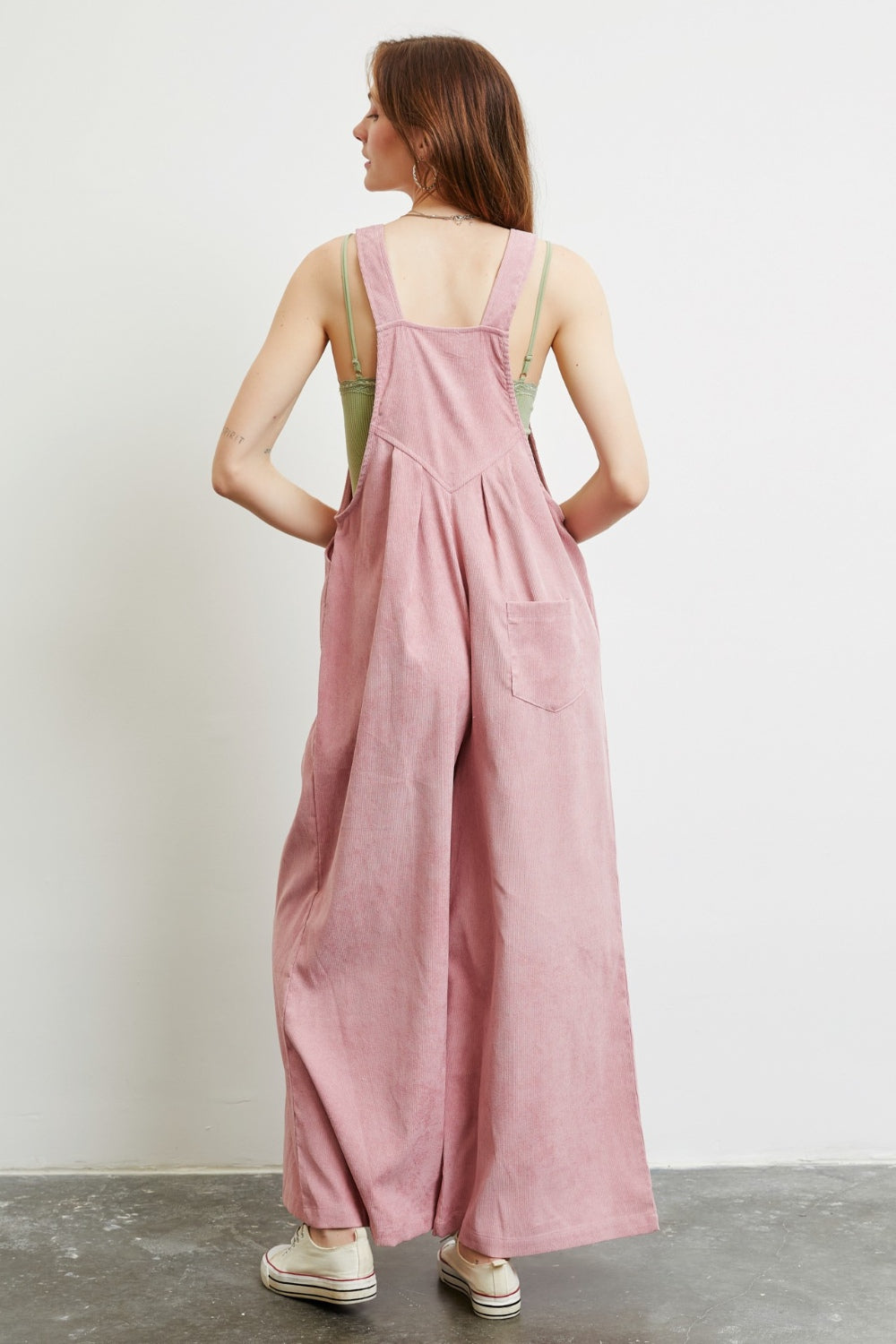 HEYSON Corduroy Sleeveless Wide-Leg Overall