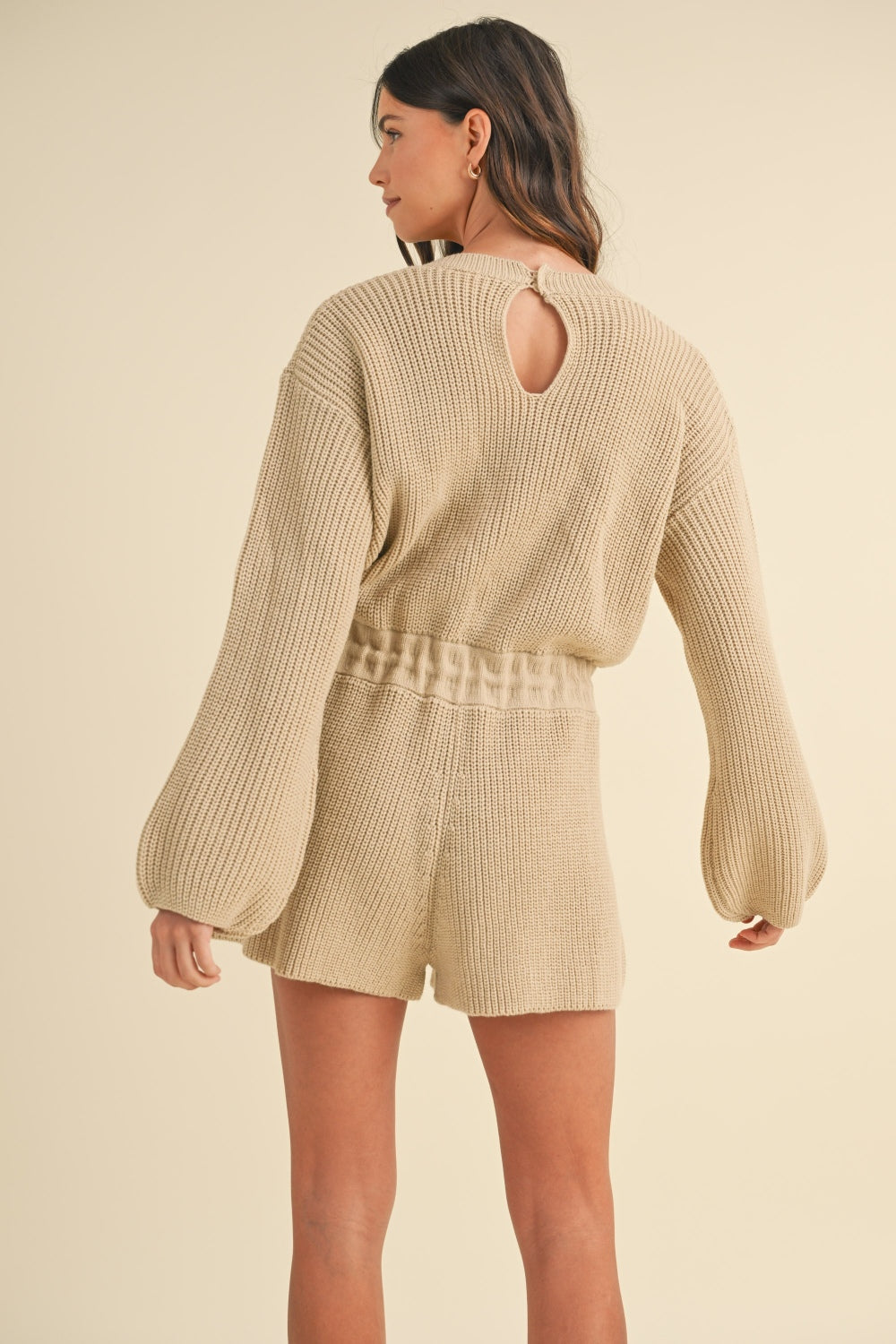 Mable Long Sleeve Sweater Romper