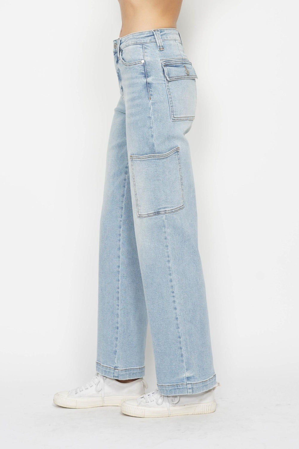 Judy Blue Ali High Waist Straight Cargo Jeans
