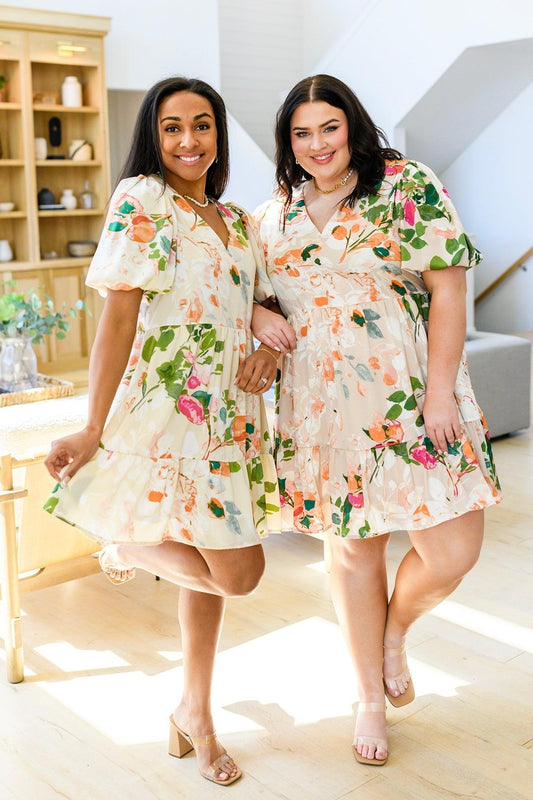 Delightful Surprise Floral Dress - The Fiery Jasmine