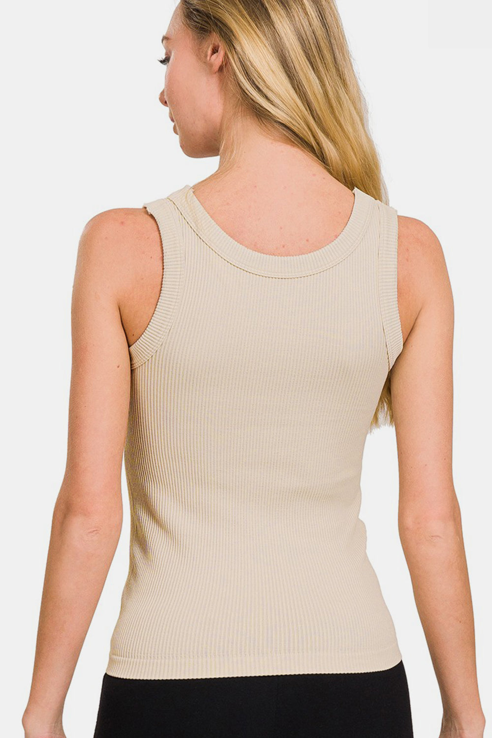 Zenana Washed Ribbed Tank