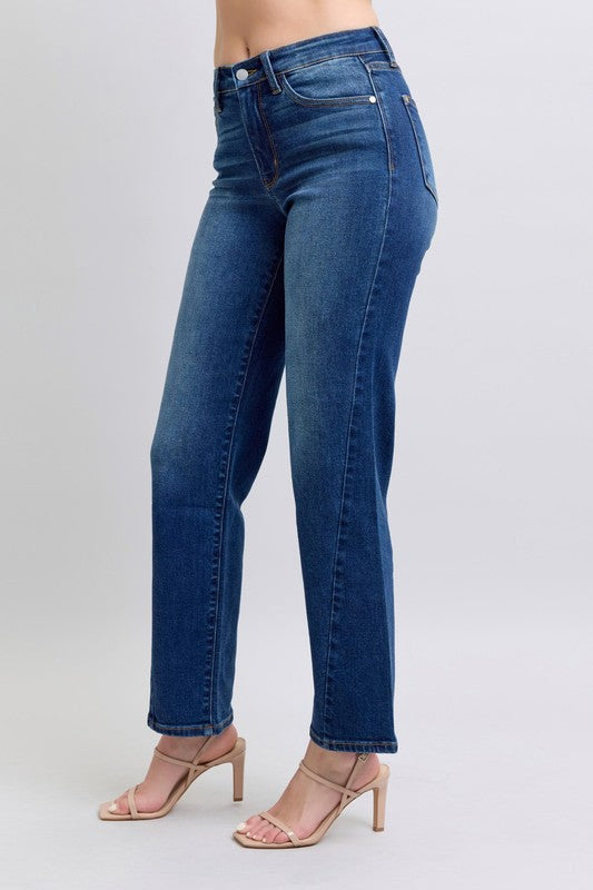 Judy Blue Annie Side Seam Detail Straight Jeans