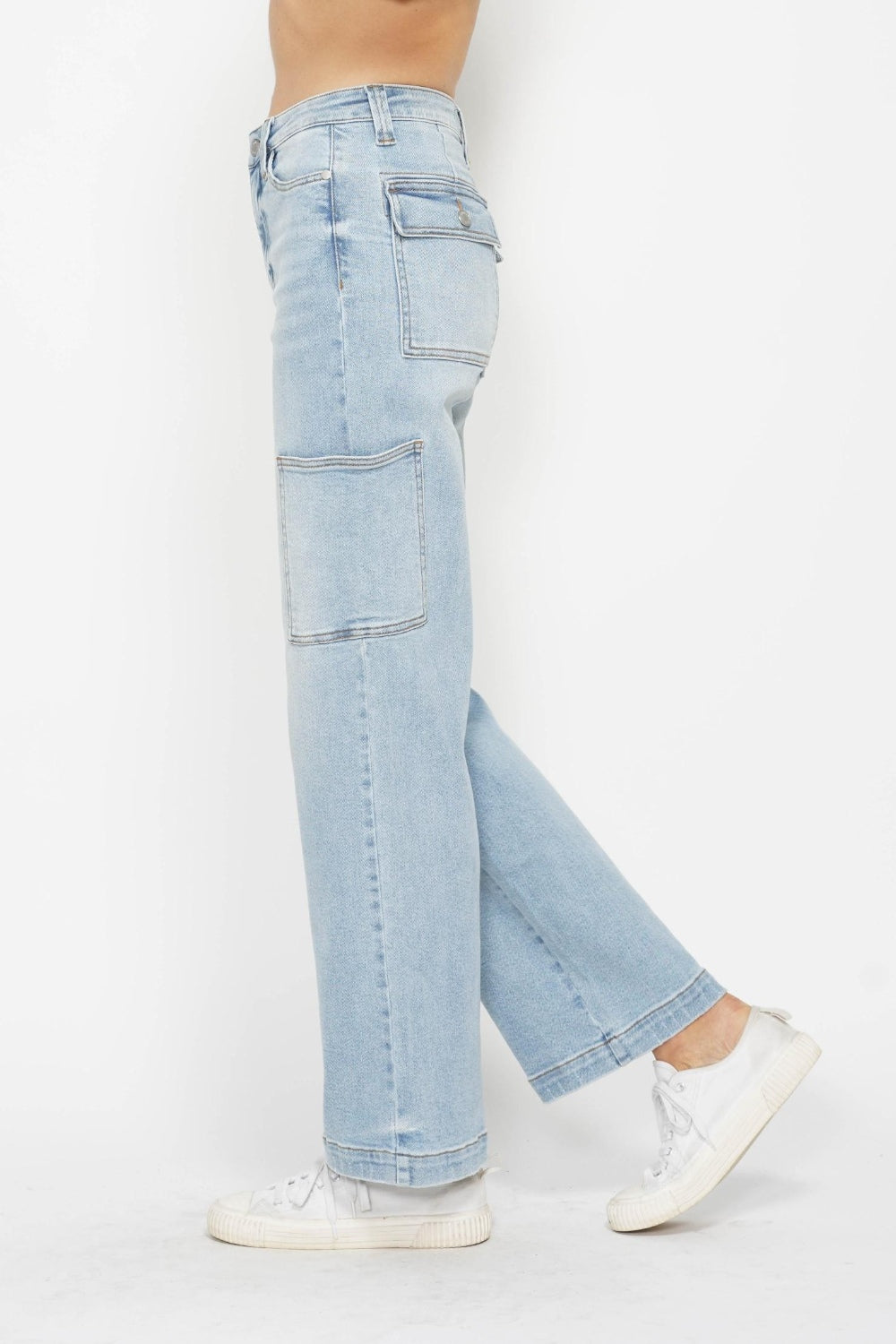 Judy Blue Ali High Waist Straight Cargo Jeans