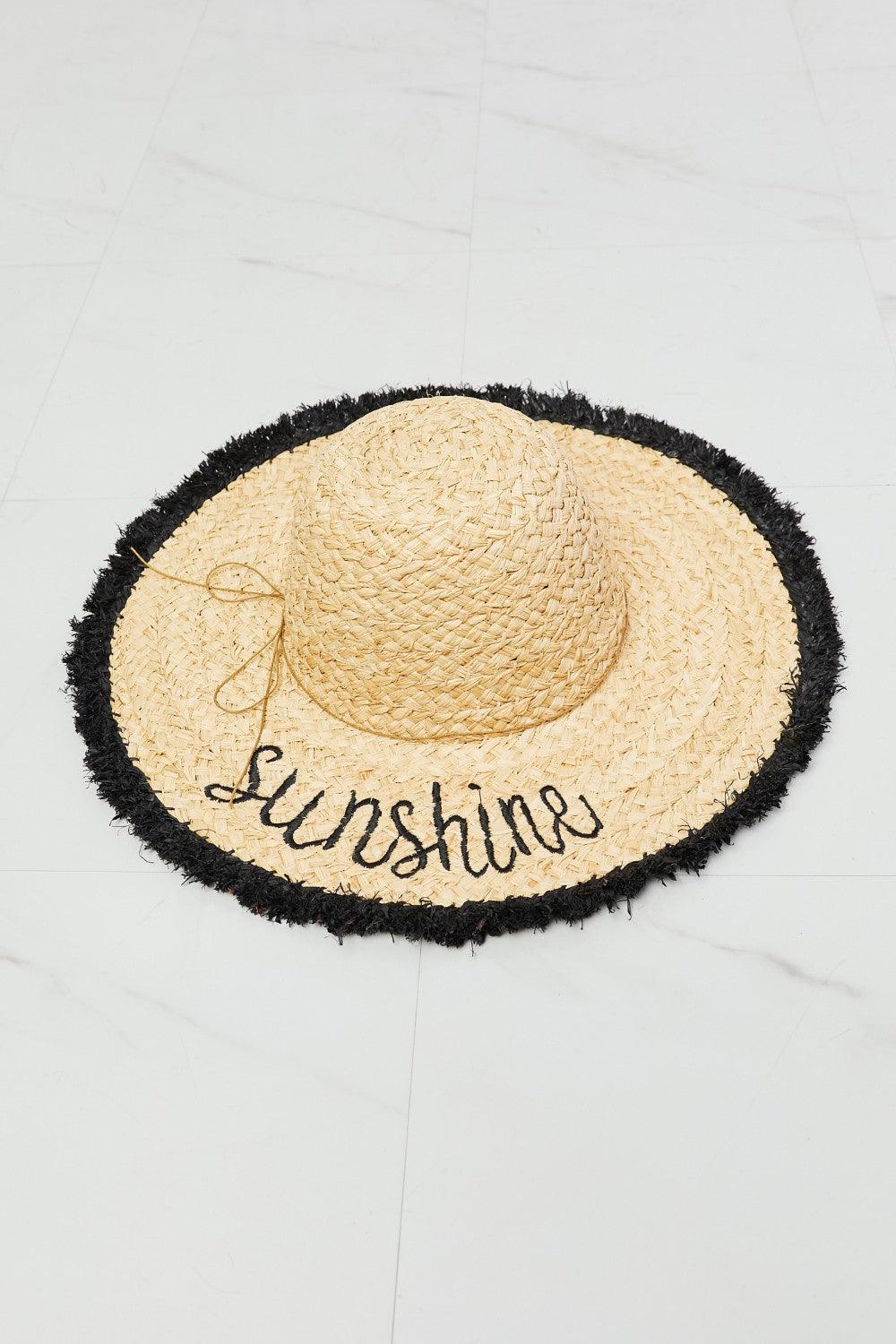 Fame Sunshine Straw Fringe Hat - The Fiery Jasmine