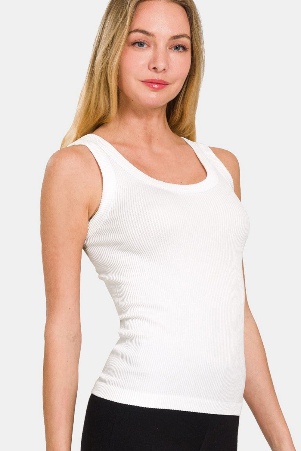 Zenana Washed Ribbed Tank