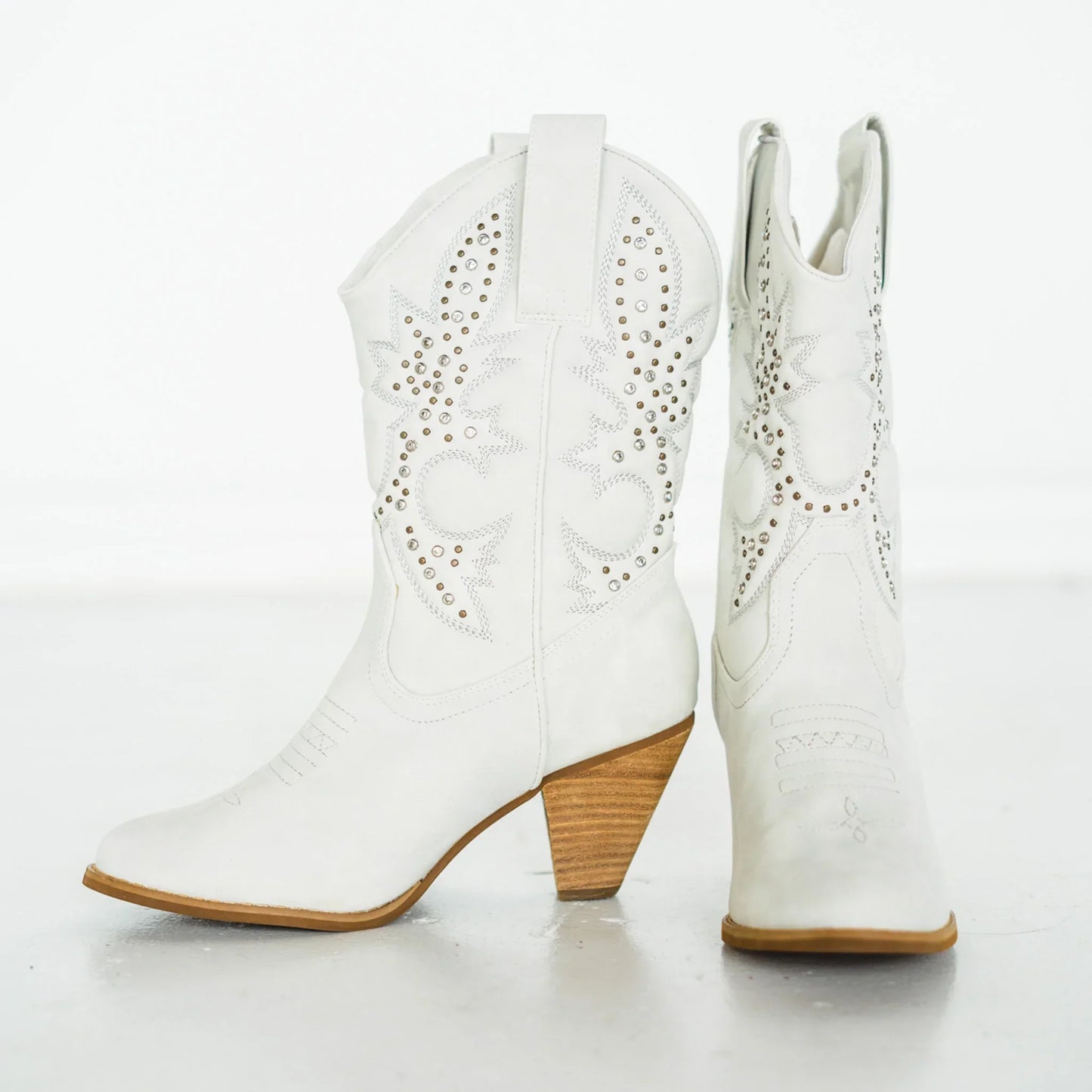 Naughty Monkey Houston Western Boots in White