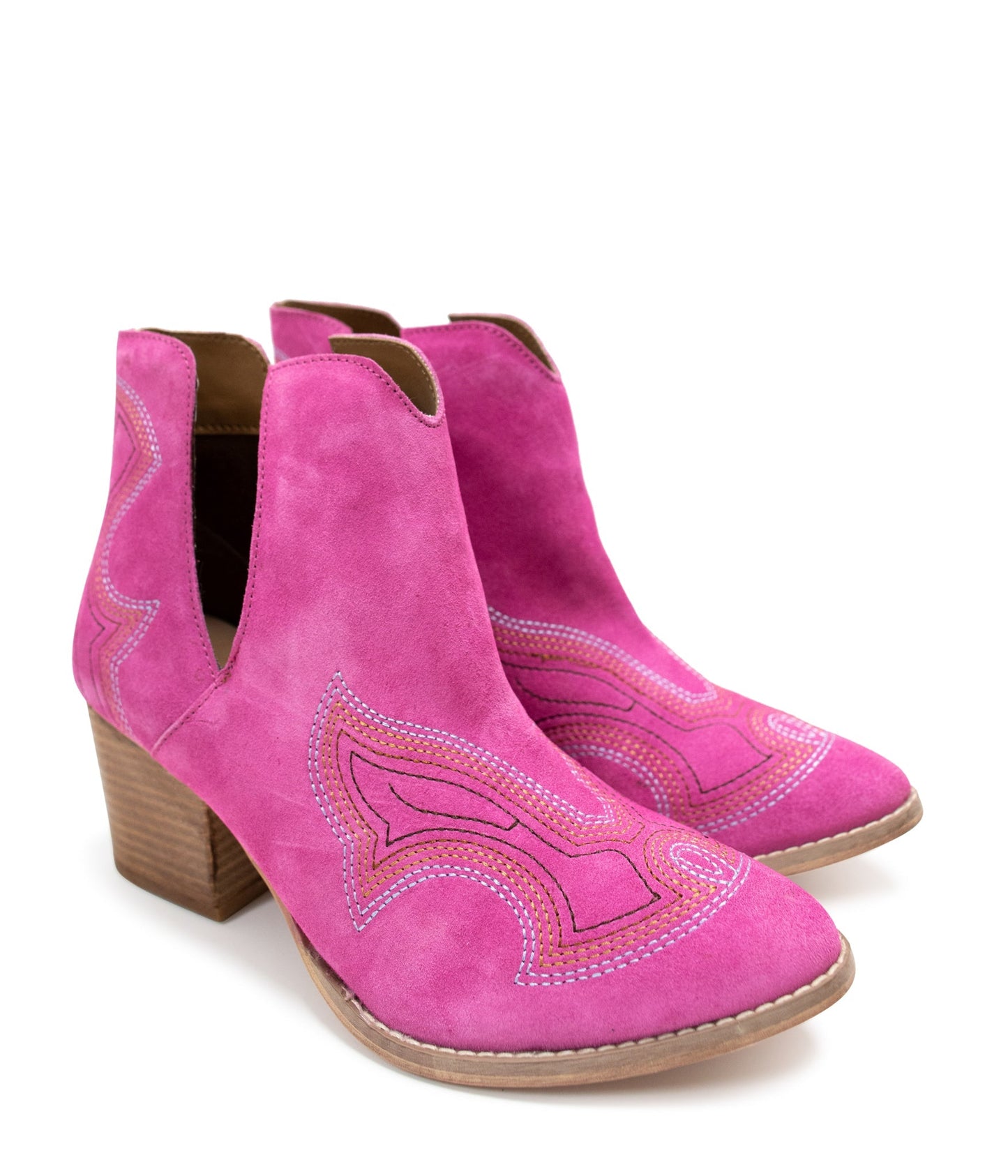 Naughty Monkey Journee Ankle Boots in Magenta