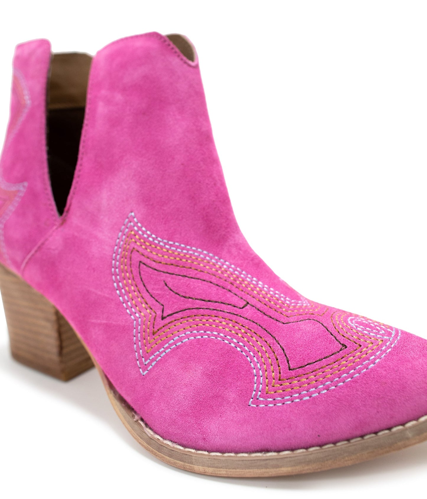 Naughty Monkey Journee Ankle Boots in Magenta