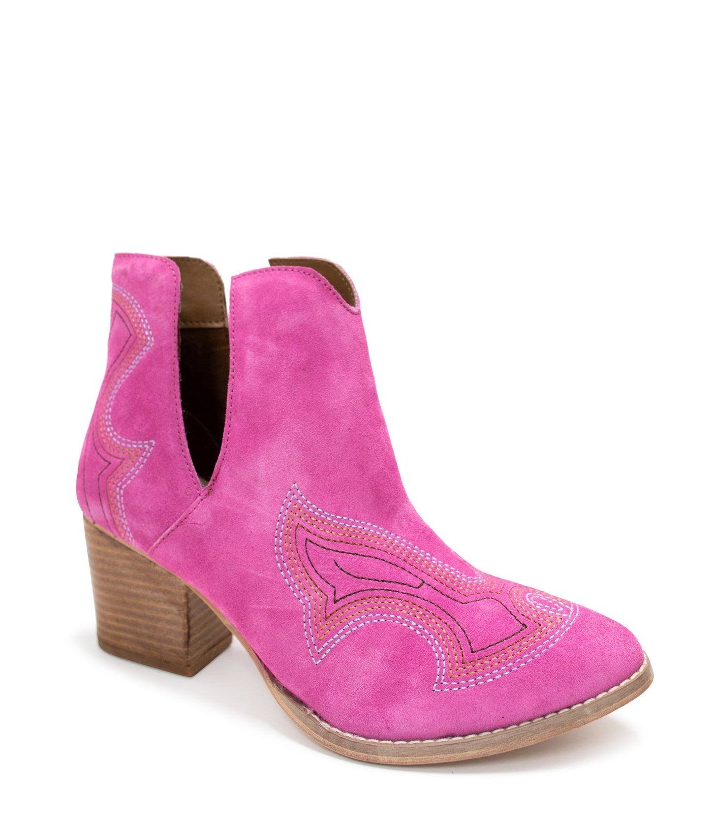 Naughty Monkey Journee Ankle Boots in Magenta