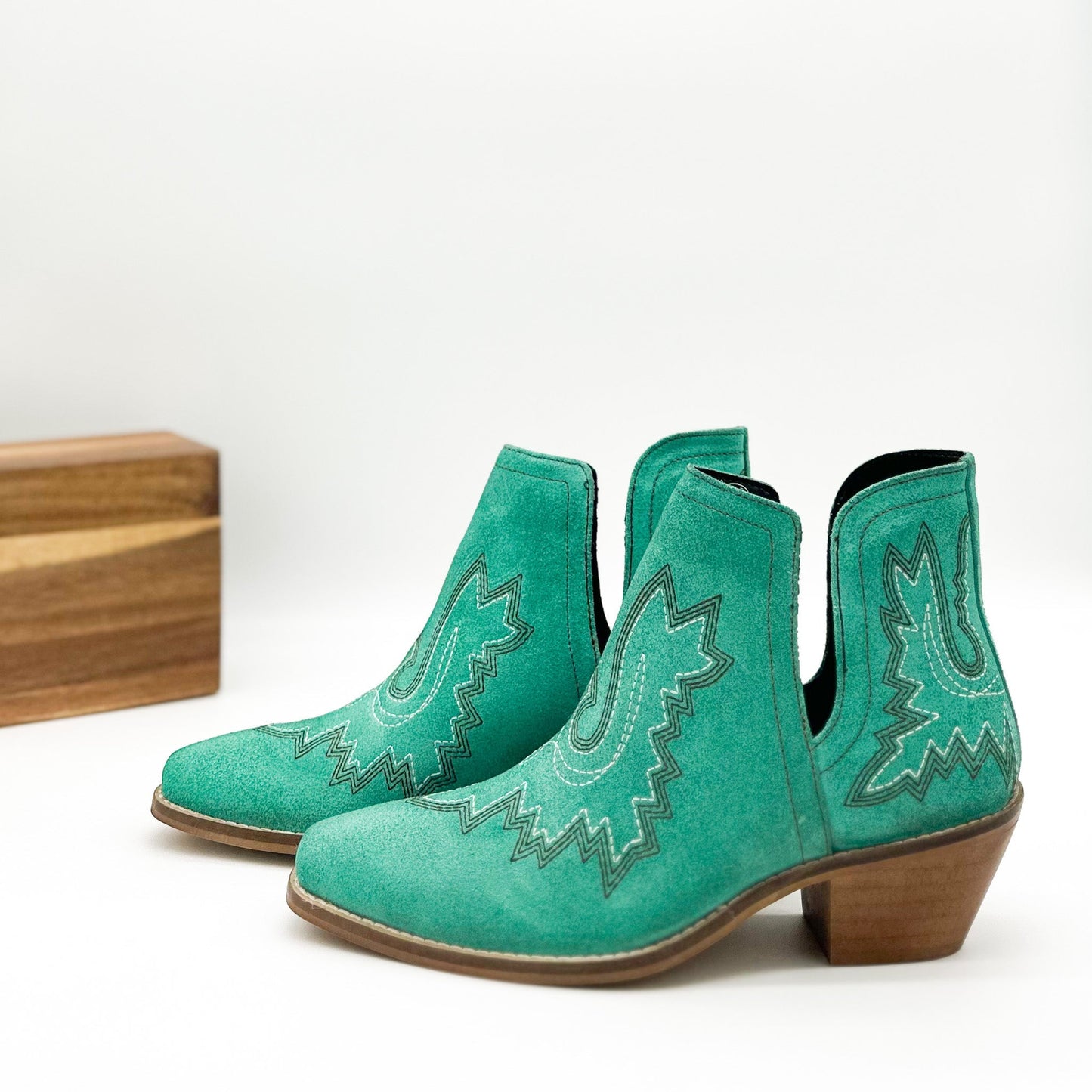 Naughty Monkey Kickin' Booties in Turquoise Suede