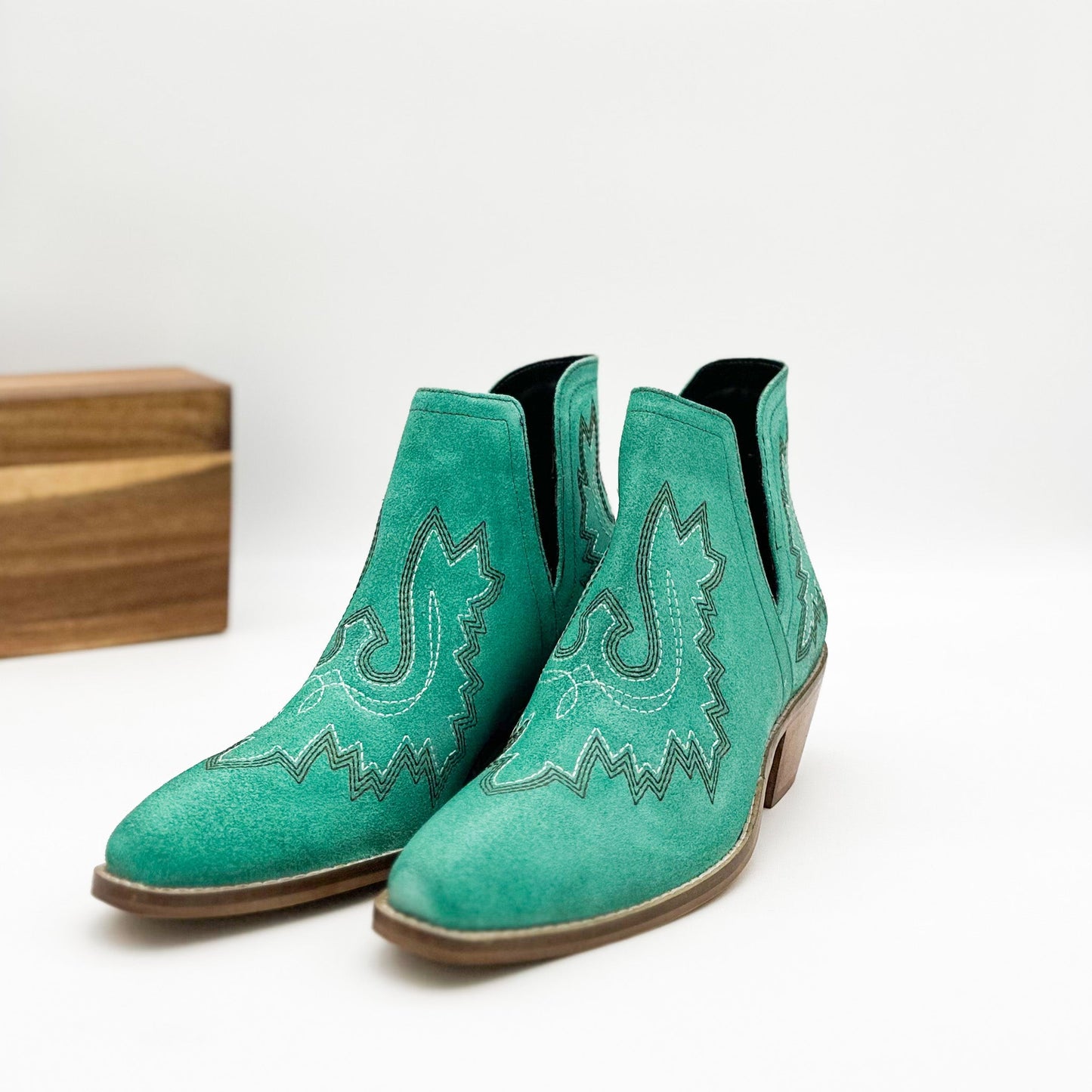 Naughty Monkey Kickin' Booties in Turquoise Suede