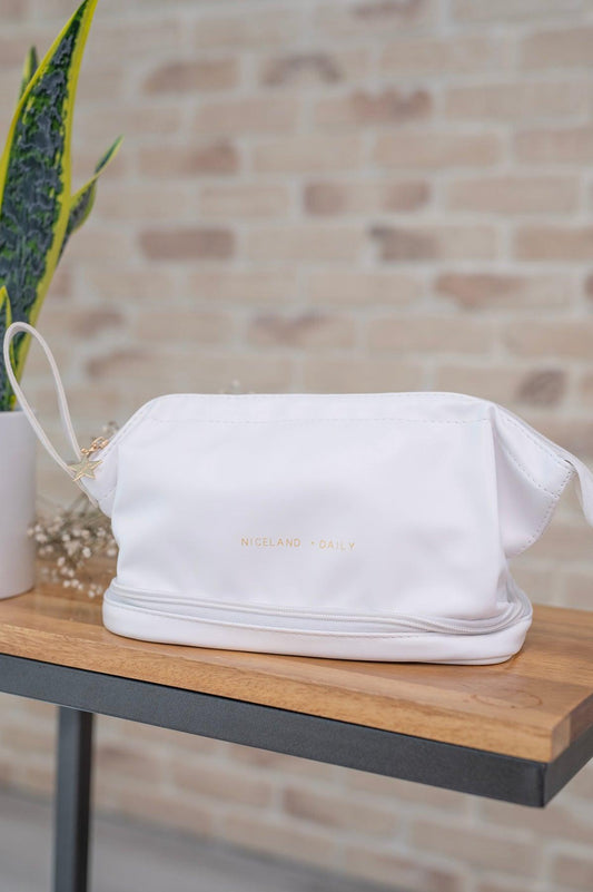Large Cloud Cosmetic Bag Ivory White - The Fiery Jasmine
