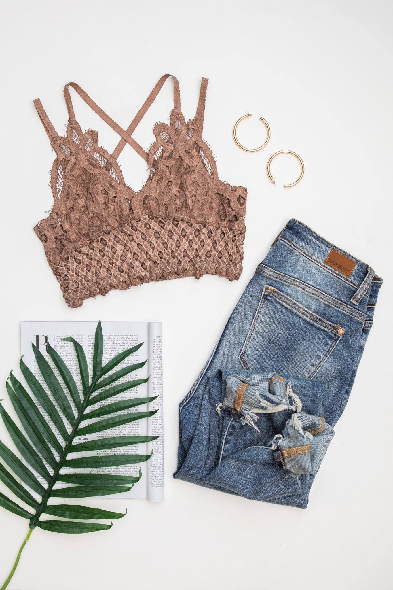 Live In Lace Bralette in Mauve - The Fiery Jasmine