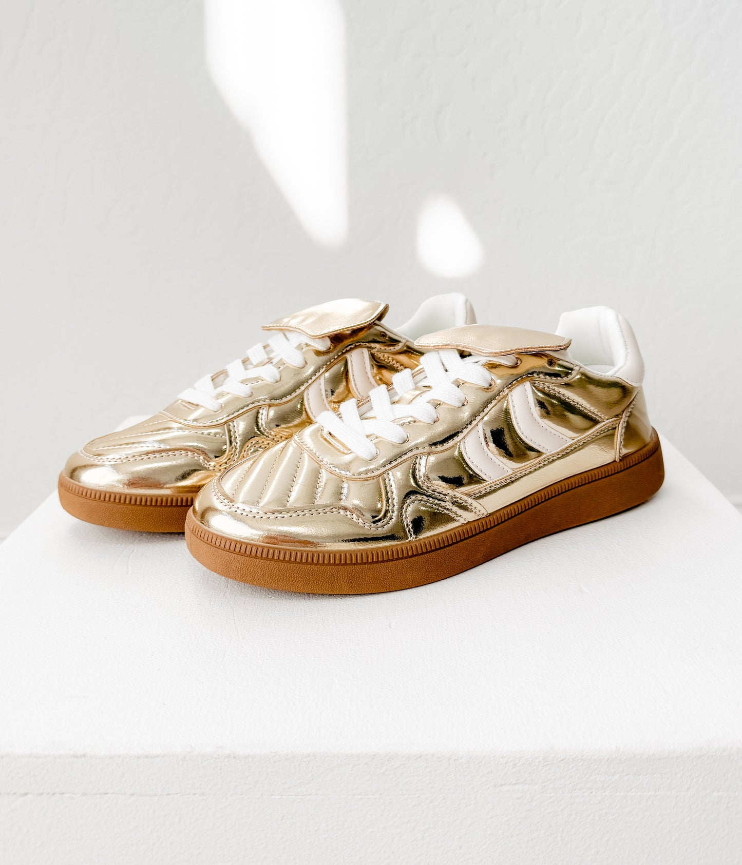 Milan Not Rated Metallic Sneaker in Gold