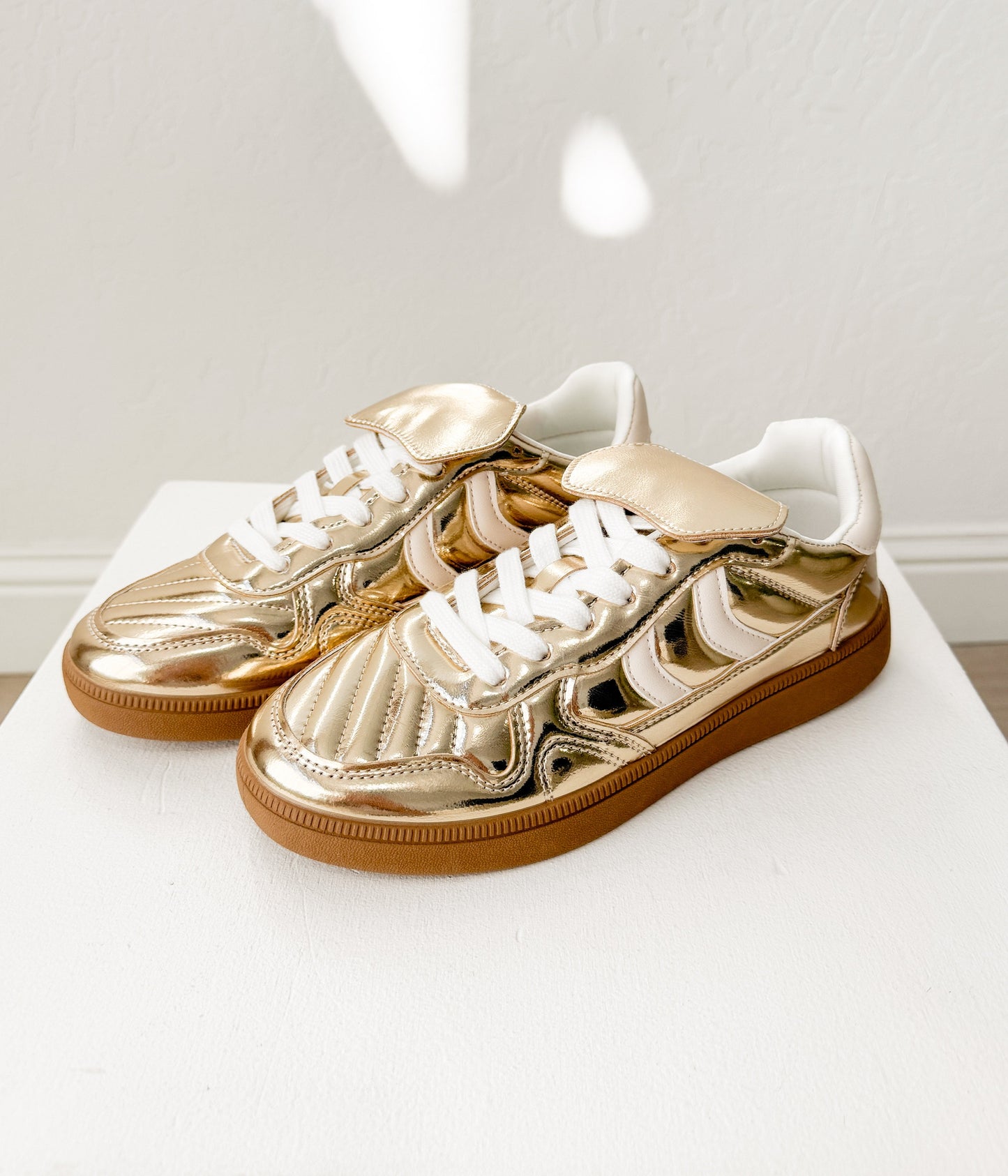 Milan Not Rated Metallic Sneaker in Gold