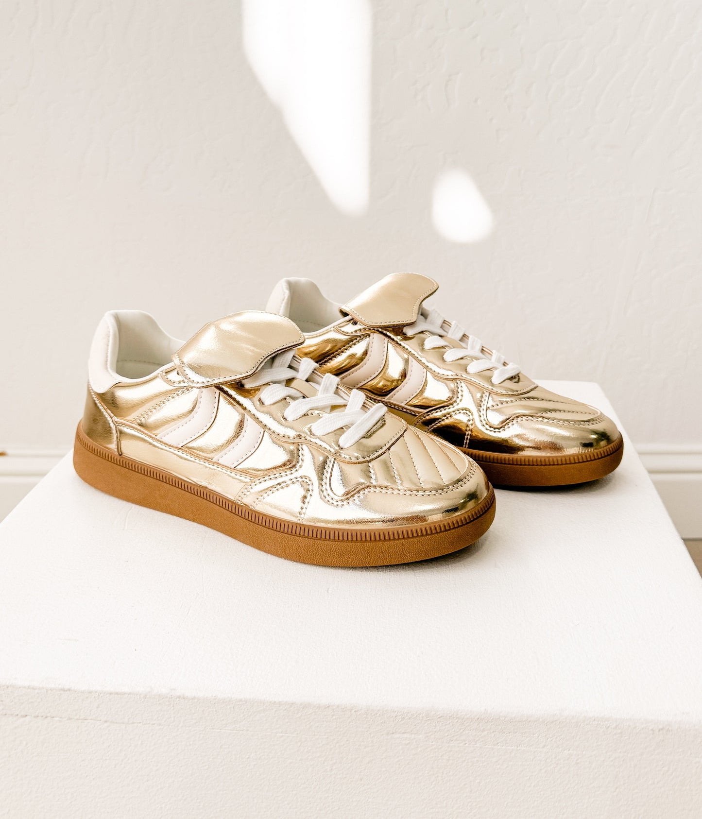 Milan Not Rated Metallic Sneaker in Gold