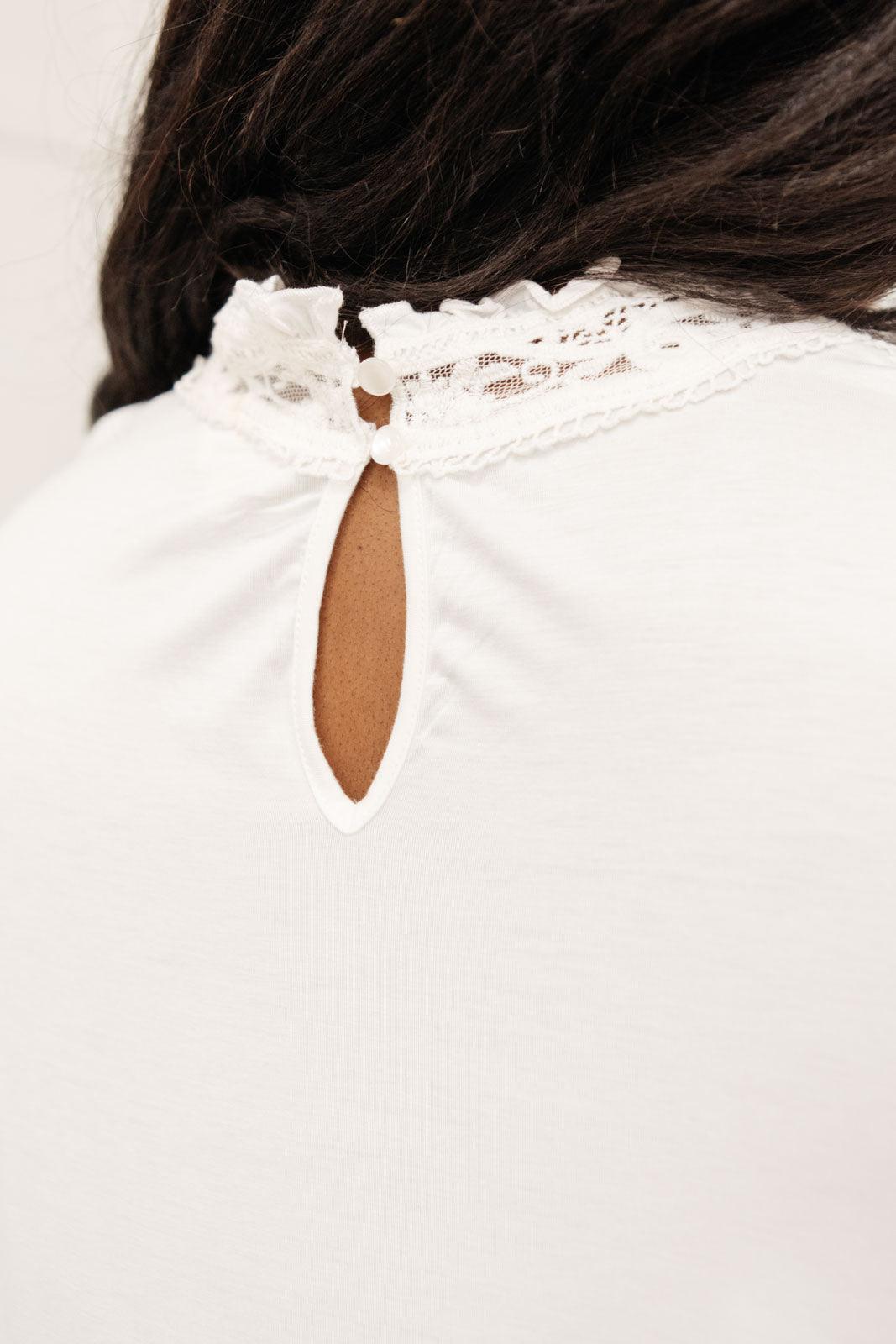Picture This Top In Off White - The Fiery Jasmine