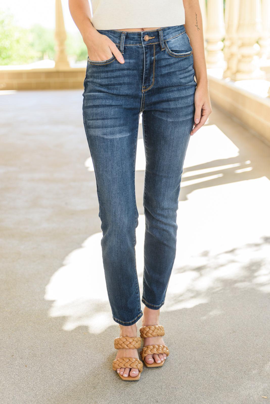 Reba Hi-Rise Clean Relaxed Fit Jeans - The Fiery Jasmine