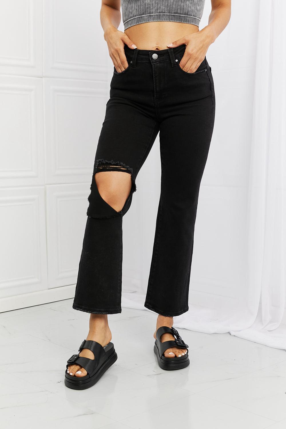 RISEN Full Size Yasmin Relaxed Distressed Jeans - The Fiery Jasmine