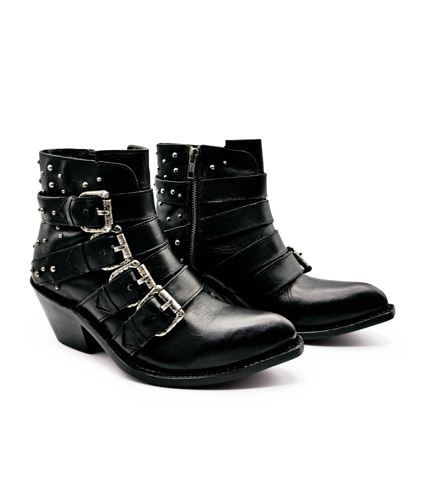 Rocker Ankle Boots in Black