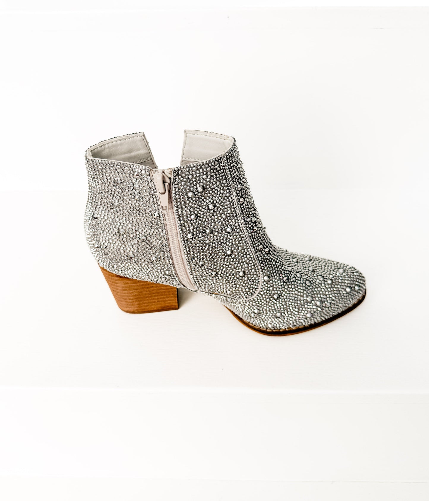 Naughty Monkey Shine Star Rhinestone Bootie in Silver