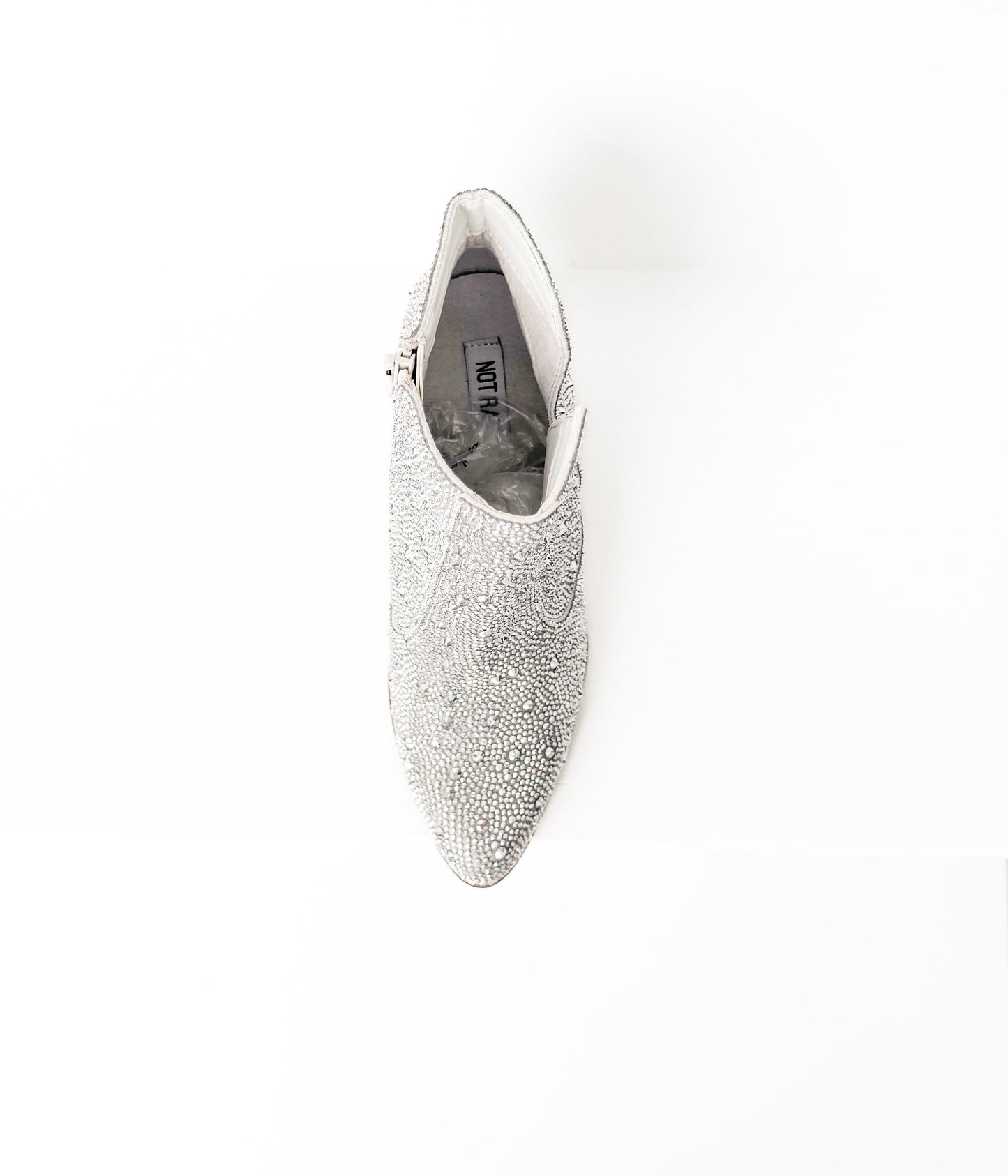 Naughty Monkey Shine Star Rhinestone Bootie in Silver