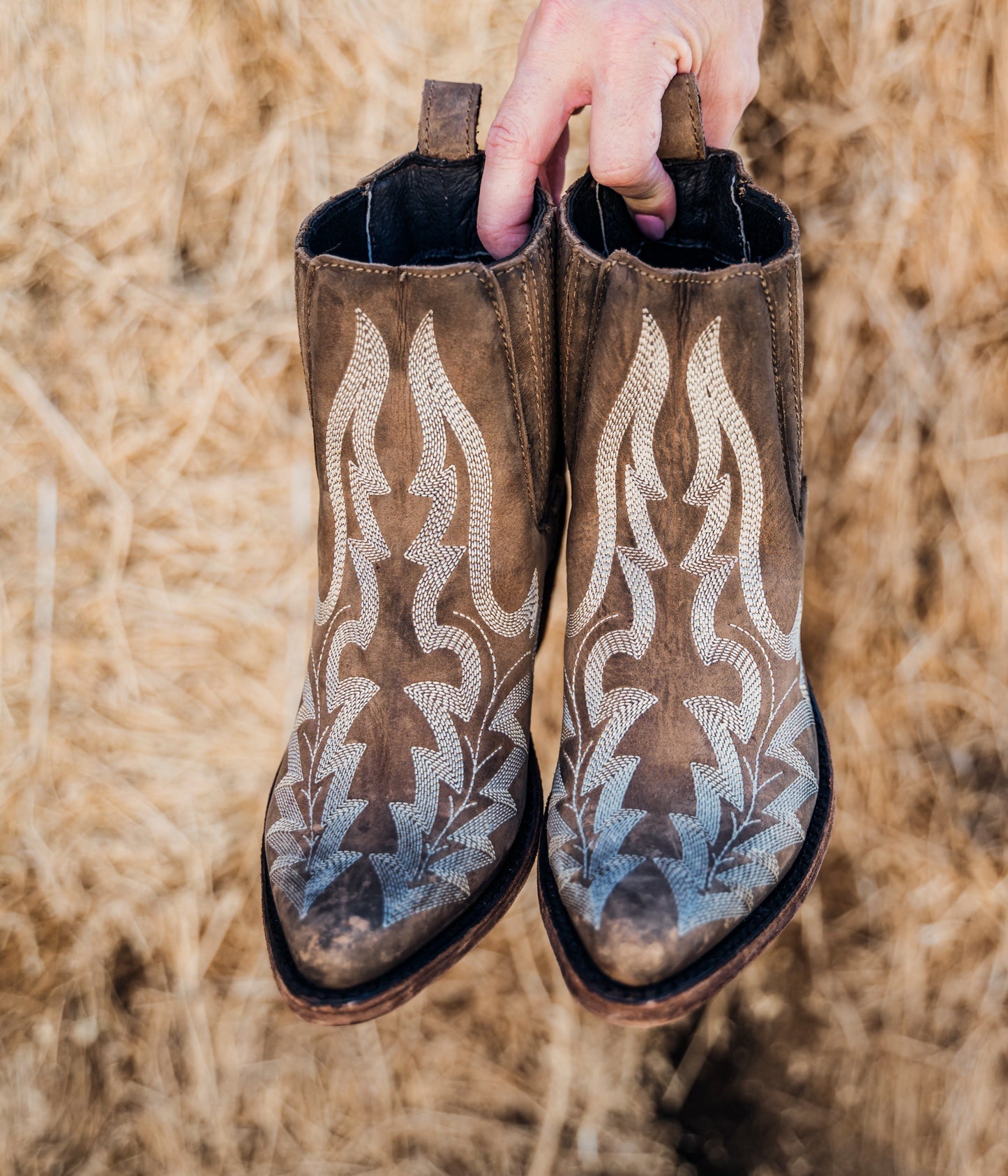 Simone Stitched Ankle Boot in Brown