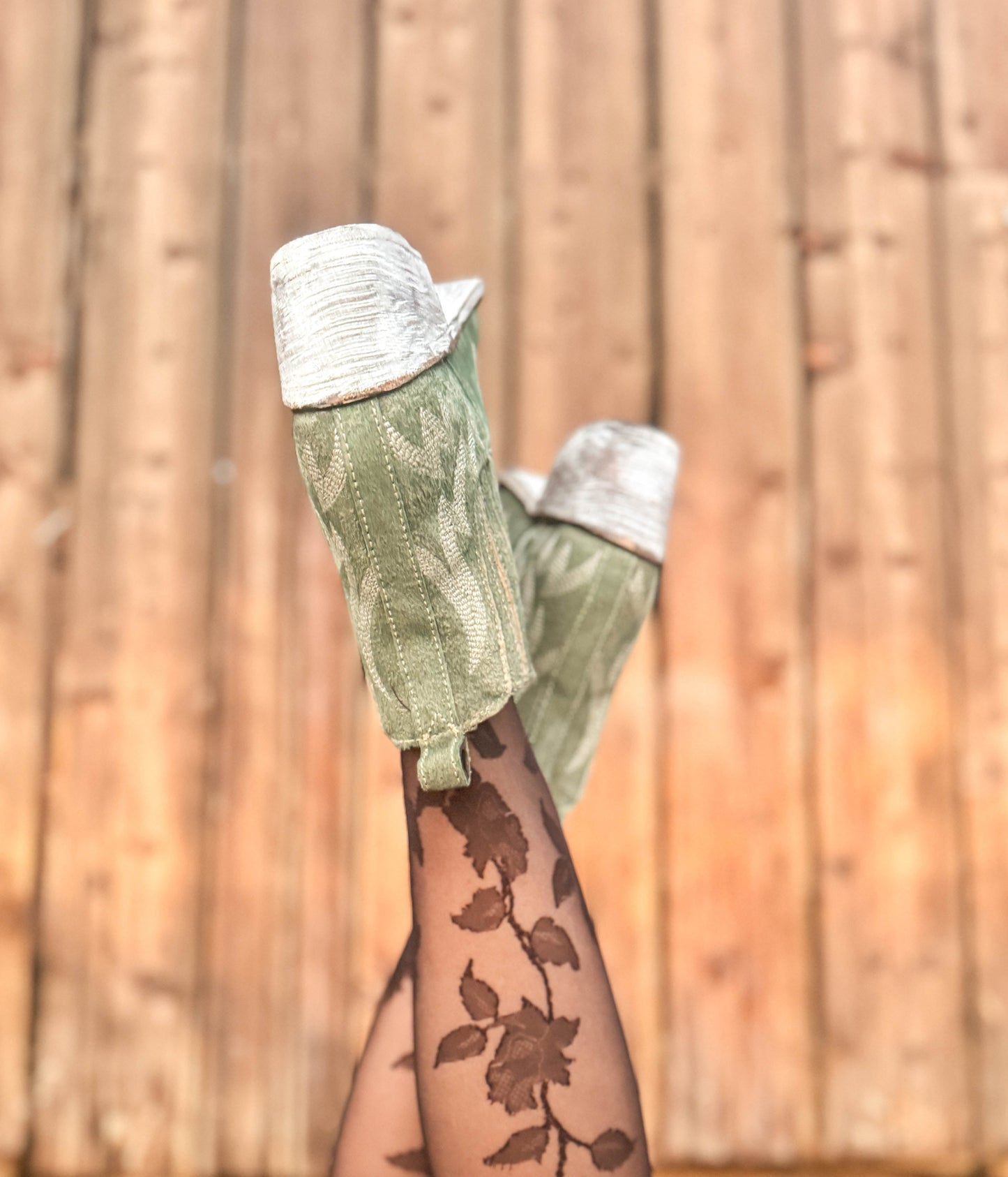 Simone Stitched Ankle Boot in Green