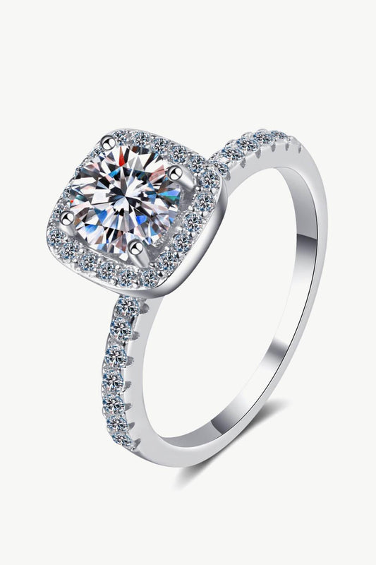 Square Moissanite Ring - The Fiery Jasmine
