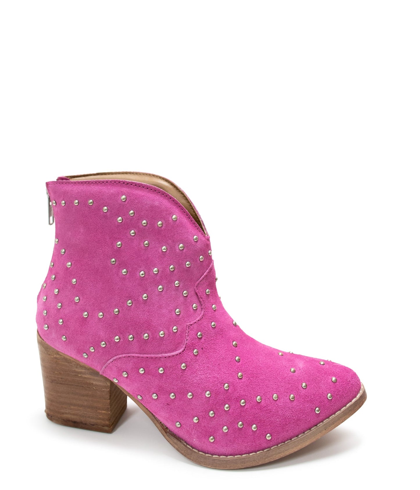 Naughty Monkey Twilight Studded Ankle Boot in Magenta