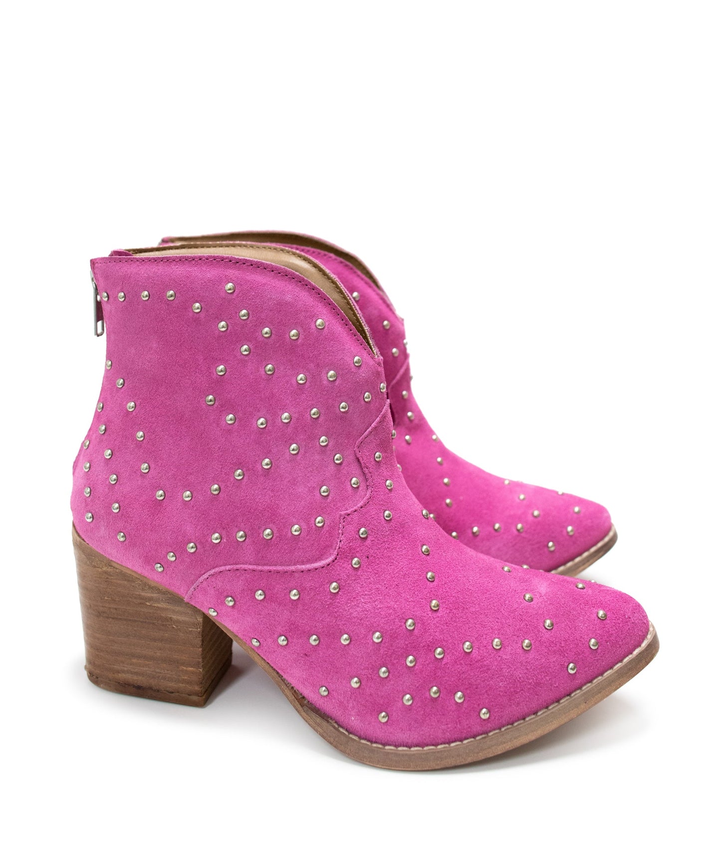 Naughty Monkey Twilight Studded Ankle Boot in Magenta