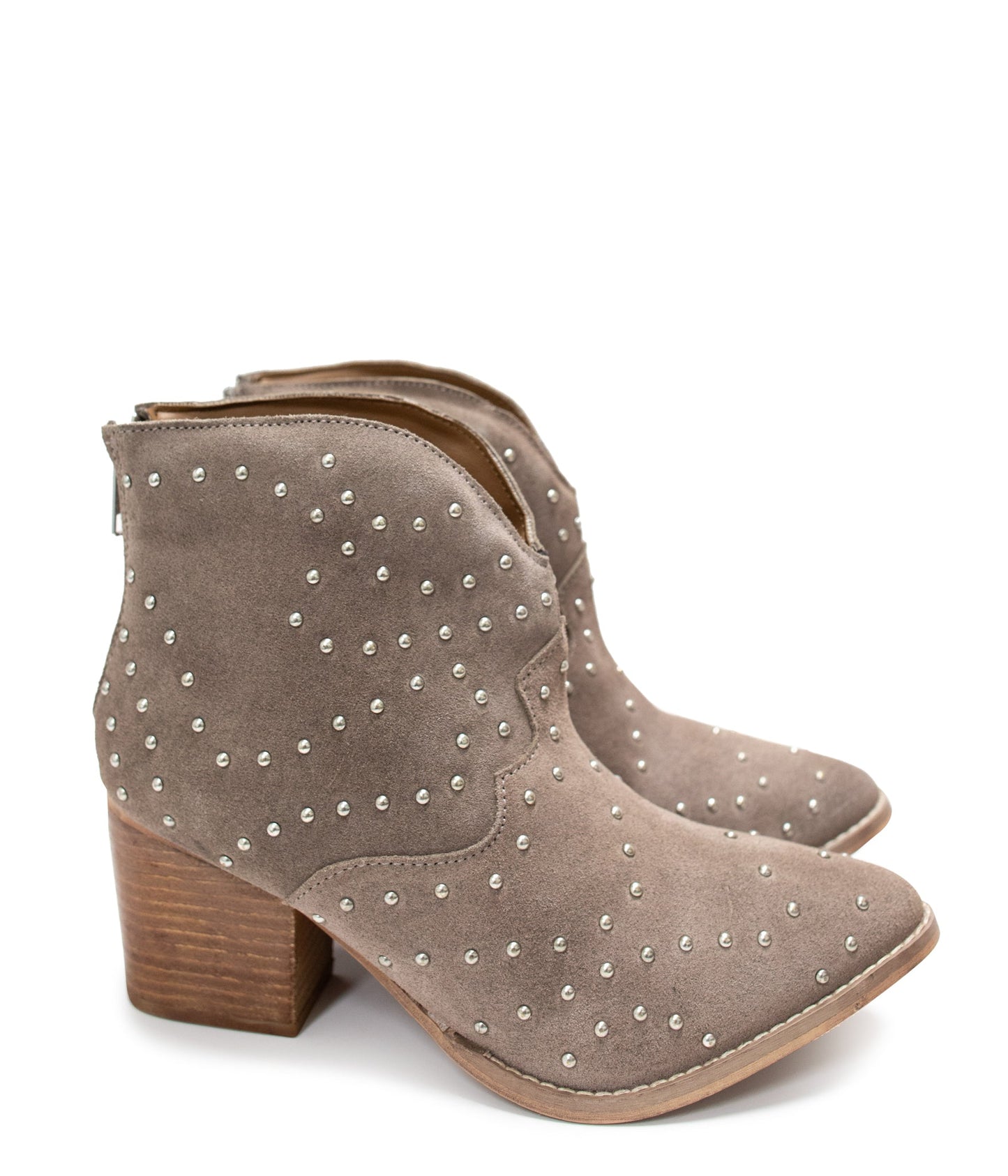 Naughty Monkey Twilight  Studded Ankle Boot in Taupe