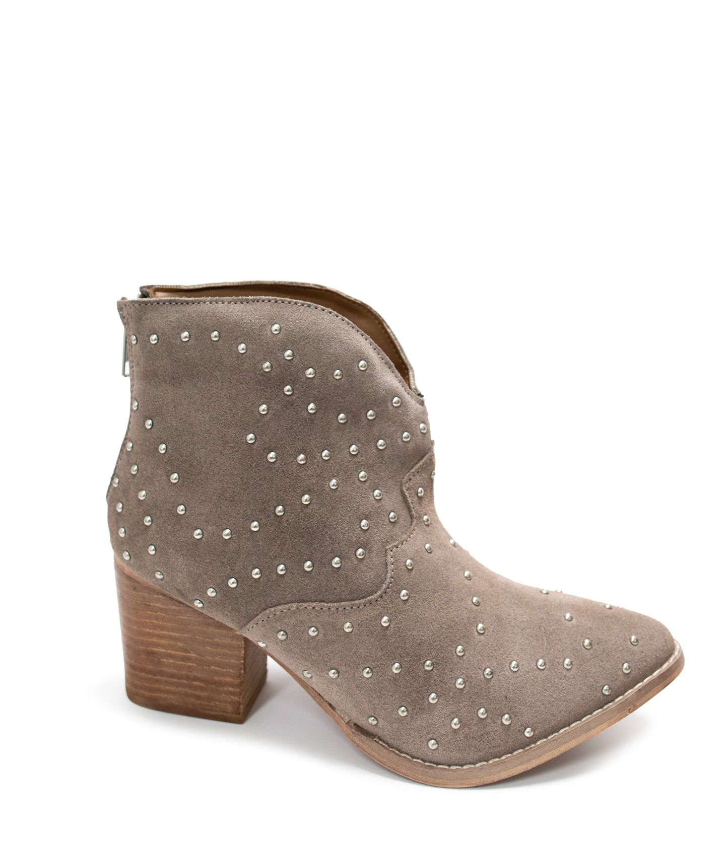 Naughty Monkey Twilight  Studded Ankle Boot in Taupe