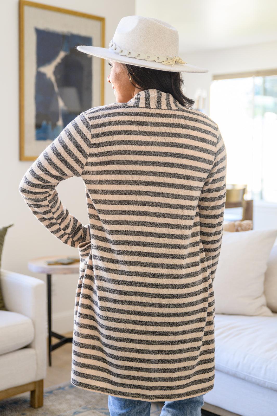 What's Mine Is Yours Striped Cardigan - The Fiery Jasmine