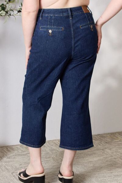 Judy Blue High Waist Cropped Wide Leg Jeans