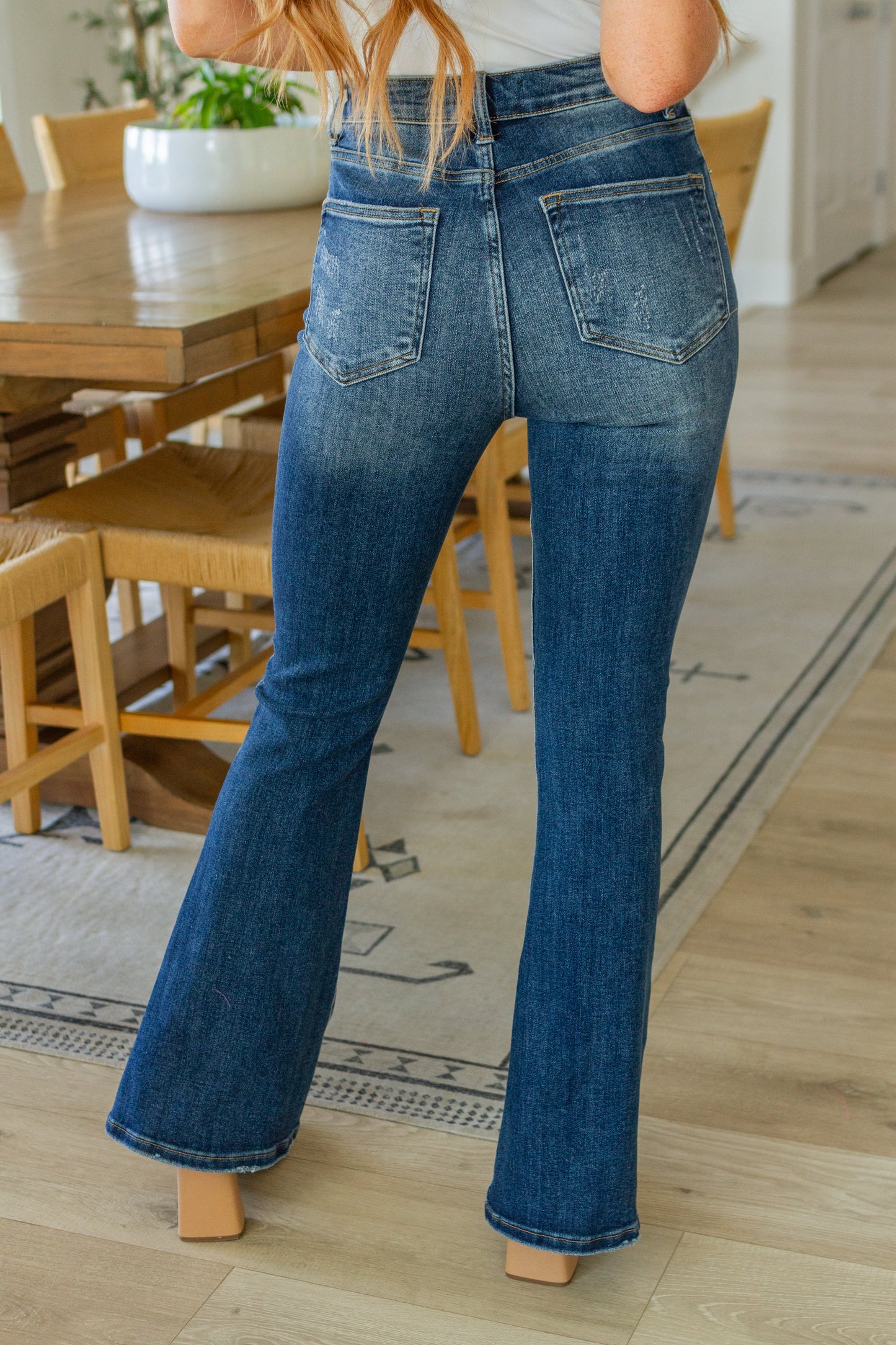 Risen Carina High Rise Vintage Wash Flare Jeans