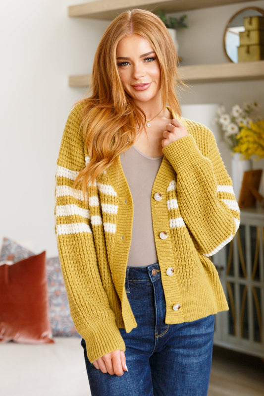 On Top of the World Striped Cardigan