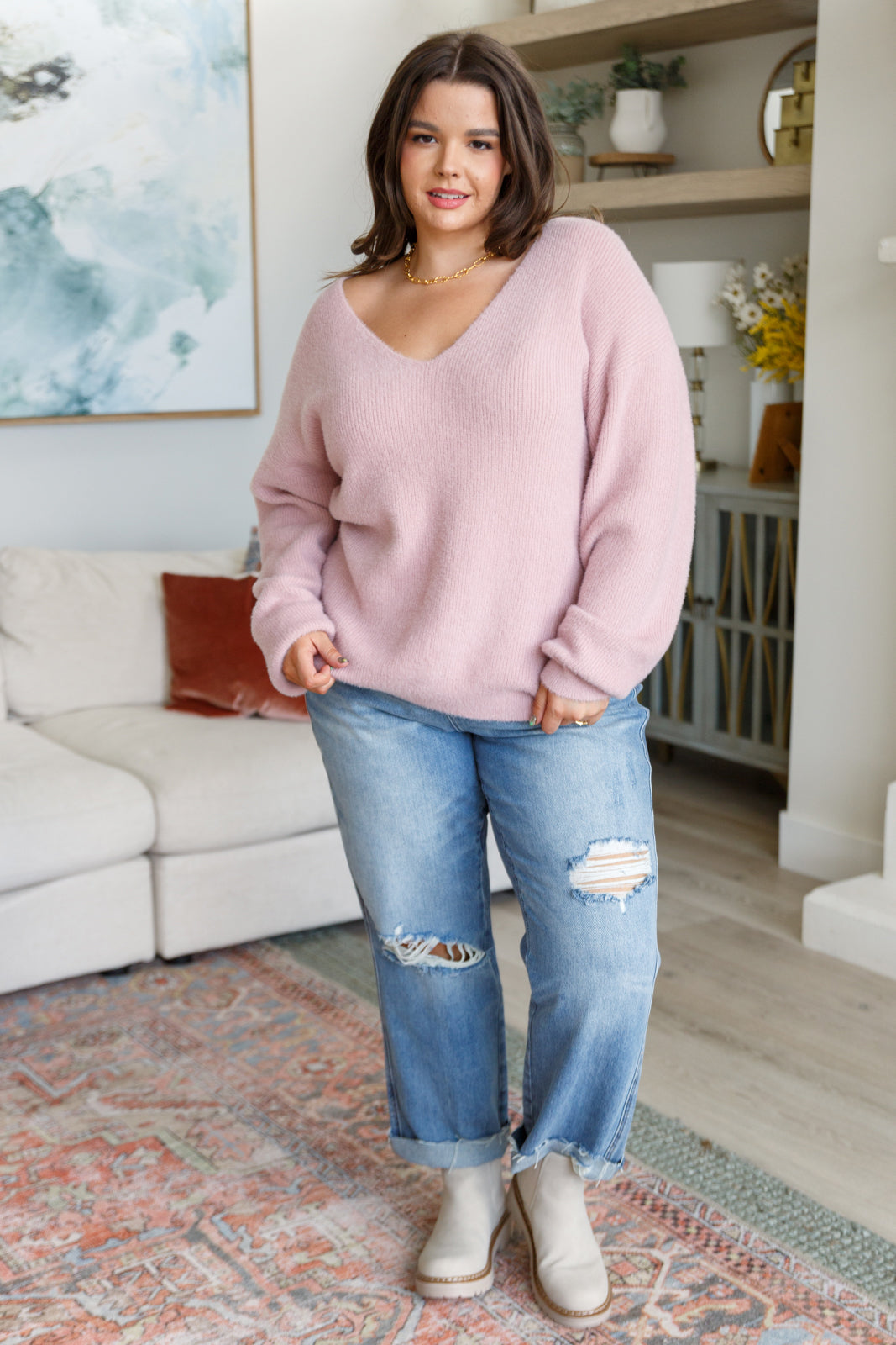 Plush Feels V-Neck Sweater