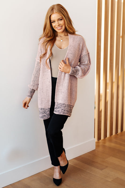 The Way It Is Cardigan in Mauve