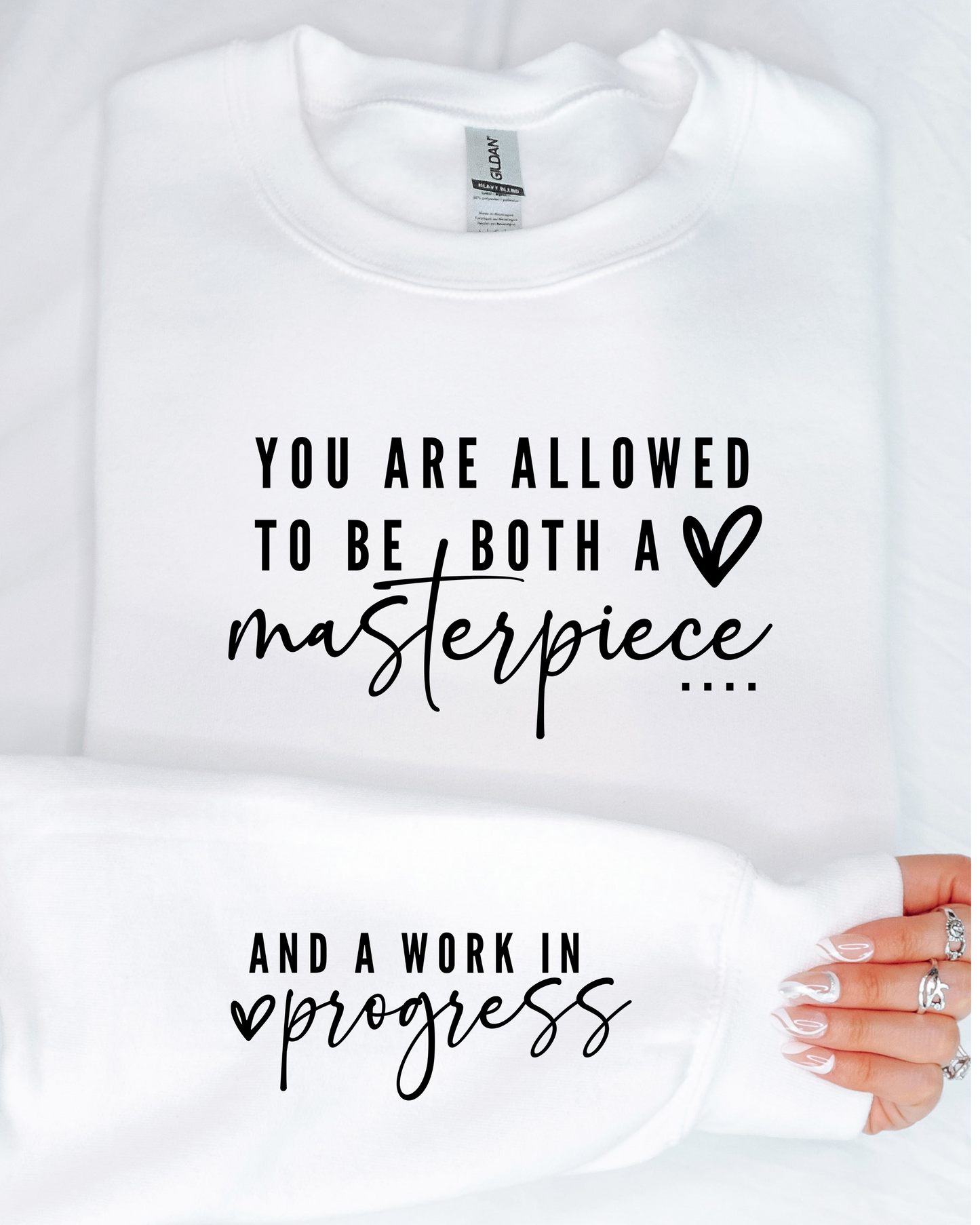 YOU ARE A MASTERPIECE POSITIVE VIBES SWEATSHIRT